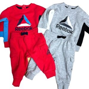 Boys Infant Reebok 4 Piece Sweatshirt Outfit Set